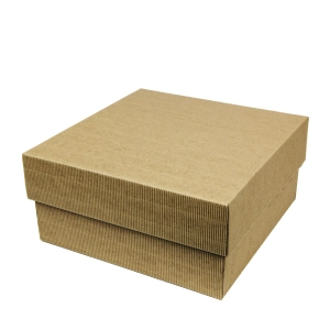 Pudełko z wiekiem z tektury falistej 200x200x100 