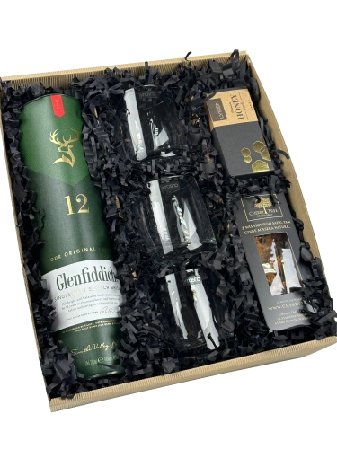 Box Prezentowy  Whisky Glenfiddich ze szklankami